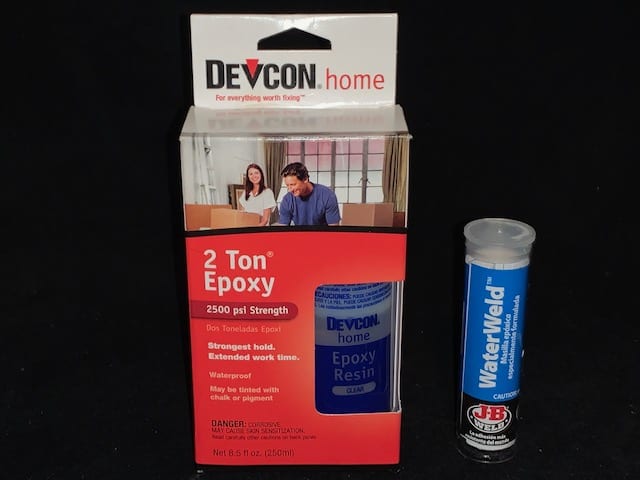 Two packages of epoxy