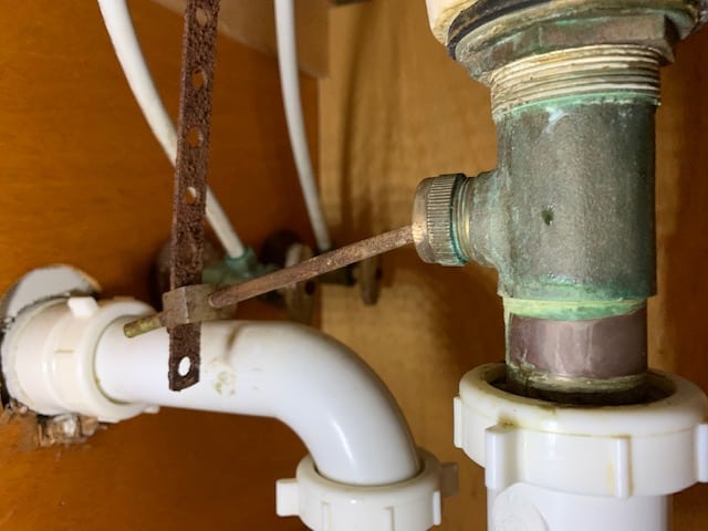 bathroom sink drain plug lever